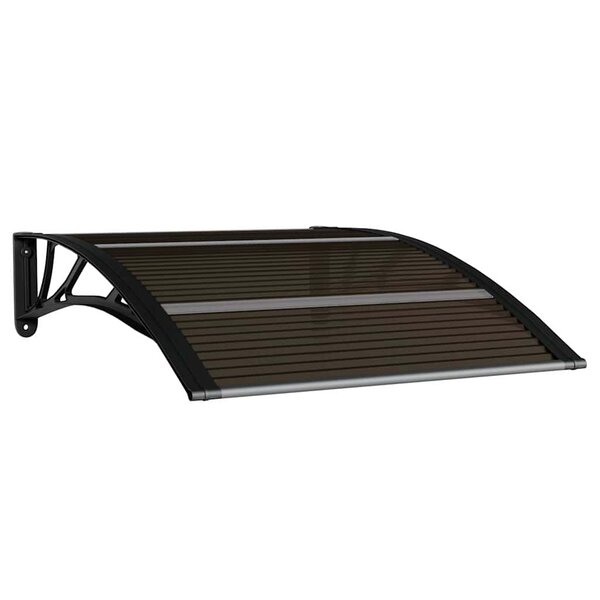 vidaXL Auvent de porte Noir 100x75 cm Polycarbonate