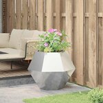 vidaXL Jardinière Argent 75 x 75 x 60 cm Acier inoxydable
