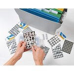 Planche d'étiquettes Chiffres 0-9 (H)10 mm Noir sur Film transparent HERMA