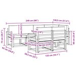 vidaXL Ensemble de canapés d'extérieur 7 pc Blanc et anthracite