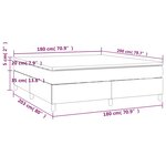 vidaXL Sommier à lattes de lit avec matelas Marron foncé 180x200 cm