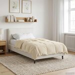 vidaXL Duvet complet toute l'année Crème 155 x 200 cm Microfibre