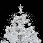 vidaXL Arbre de Noël neigeux avec base de parapluie Blanc 75 cm