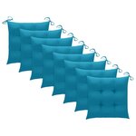 Vidaxl chaises pliables de jardin 8 pièces avec coussins bois d'acacia