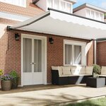 vidaXL Auvent Rétractable Blanc 500x300 cm tissu