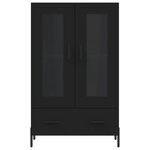 vidaXL Buffet haut noir 69 5x31x115 cm bois d'ingénierie
