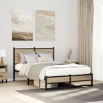 vidaXL Cadre de lit en métal sans matelas chêne sonoma 120x200 cm