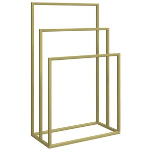 vidaXL Porte-serviettes sur pied Doré 48x24x79 cm Fer