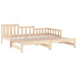 vidaXL Lit coulissant sans matelas 2x(90x190) cm Bois de pin massif