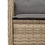 vidaXL Salon de jardin avec coussins 6 Pièces beige résine tressée