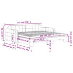 vidaXL Lit de jour avec lit gigogne et matelas noir 100x200 cm velours