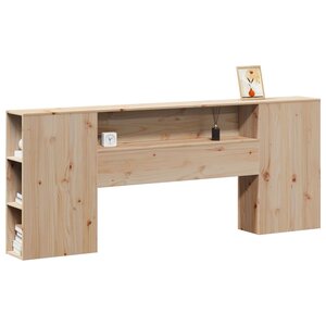 vidaXL Tête de lit avec rangement 200 cm bois massif de pin