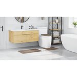 vidaXL Tapis de bain 3 Pièces Marron 50 x 50 cm Polypropylène