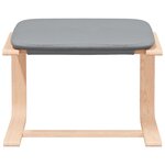 vidaXL Chaise de relaxation avec repose-pied Gris clair Tissu