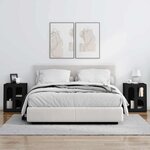 vidaXL Table de chevet 2 Pièces Noir 40 x 35 x 50 cm Bois d'ingénierie