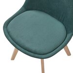 Lot de 2 chaises de salle à manger salon design moderne cuisine velours côtelé vert foncé 03_0009616