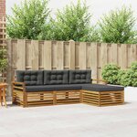 vidaXL Ensemble de canapés d'extérieur Naturel et Anthracite