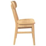 vidaXL Chaises à manger 2 Pièces bois massif caoutchouc
