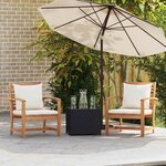 vidaXL Chaises de jardin 2 Pièces Naturel 60 x 65 x 76.5 cm