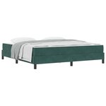 vidaXL Lit à ressorts avec matelas Vert foncé 180 x 210 cm tissu