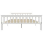 vidaXL Cadre de lit Blanc Bois de pin massif 160x200 cm