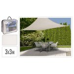 ProGarden Toile d'ombrage 3x3 m crème carré