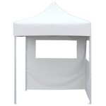vidaXL Tente de réception pliable avec 2 parois 2x2 m Acier Blanc