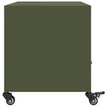 vidaXL Meuble TV vert olive 68x39x43 5 cm acier laminé à froid