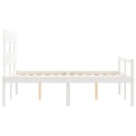 vidaXL Lit pour personne âgée sans matelas blanc bois massif