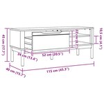 vidaXL Banc de couloir FLORO Blanc 115 x 40 x 45 cm Bois de Pin Massif