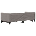 vidaXL Lit de jour avec lit gigogne taupe 90x200 cm tissu