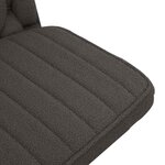 vidaXL Chaise pivotante de bureau gris foncé bouclé comme laine tissu