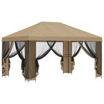 vidaXL Abri de jardin avec parois 4 × 3 m Beige Polyester et Acier