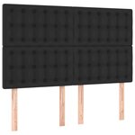 vidaXL Tête de lit à LED Noir 144x5x118/128 cm Similicuir