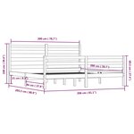 vidaXL Cadre de lit sans matelas bois massif de pin 200x200 cm