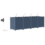vidaXL Pots de jardin Gris 160 x 40 x 52 cm Acier