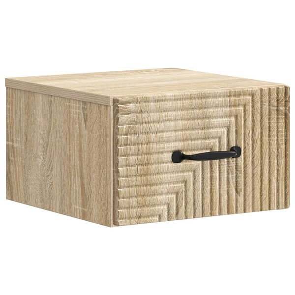 vidaXL Cabinet de chevet mural Chêne Sonoma 34 5 x 33 x 20 cm