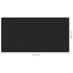 vidaXL Tapis de tente 200x400 cm Noir