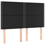 vidaXL Cadre de lit avec tête de lit Noir 140x190 cm Similicuir