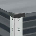 vidaXL Jardinière anthracite 45x45x88 cm acier