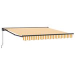 vidaXL Auvent Rétractable Jaune et blanc 300x250 cm Polyester et métal