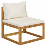 vidaXL Salon de jardin 5 Pièces avec coussins Bois d'acacia solide