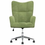 vidaXL Chaise de relaxation Vert clair Velours