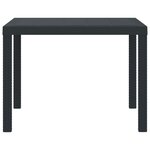 vidaXL Table de jardin pour repas Anthracite 100 x 100 x 73 cm