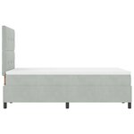 Lit à Ressorts Box avec Matelas Velours Gris Clair Petit Double