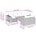 vidaXL Salon de jardin 11 Pièces avec coussins noir résine tressée