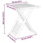 vidaXL Table basse Marron 33 x 33 x 40.5 cm Bois massif de noyer