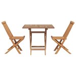 vidaXL Ensemble de salle à manger pour jardin 3 Pièces Marron