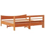 vidaXL Cadre de lit et tête de lit cire marron 180x200 cm bois de pin