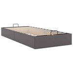vidaXL Cadre de lit ottoman sans matelas gris 90x200 cm similicuir